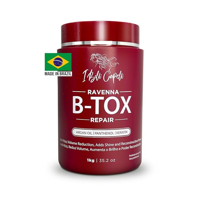 Ravenna Repair Hair B-tox -Cirugia Capilar para el Cabello, Formaldehyde-Free- B-tox Capilar Para El Cabello, Long Lasting Anti-Frizz, Smoothing, B-tox Hair Treatment 35.2 oz(1kg)