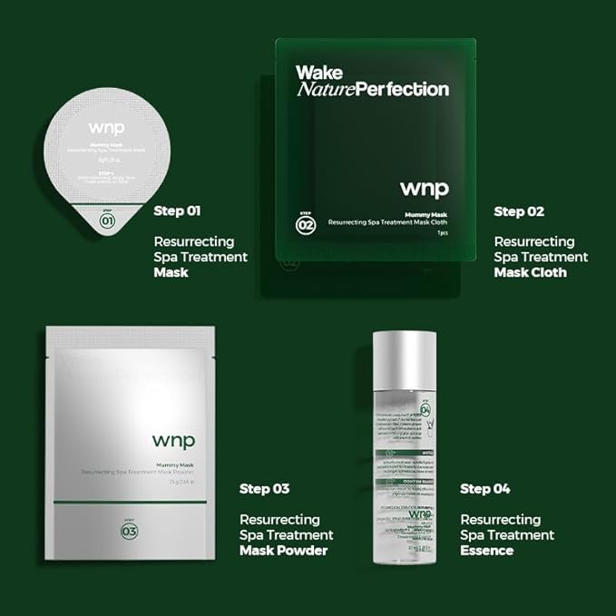 Facial Mummy Mask SPA Deep Hydration,Elasticity & Anti-Aging with 3 Types of Collagen,Self-Heating in 15 Mins,3D Lifting & Firming, Home Skincare for Tight,Youthful,Glowing Skin