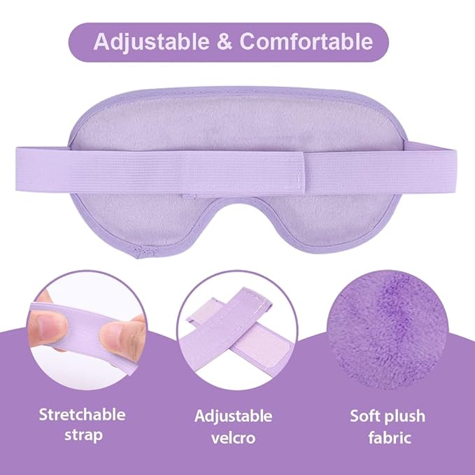 NEWGO Bundle of Gel Eye Mask and Hip Ice Pack Purple