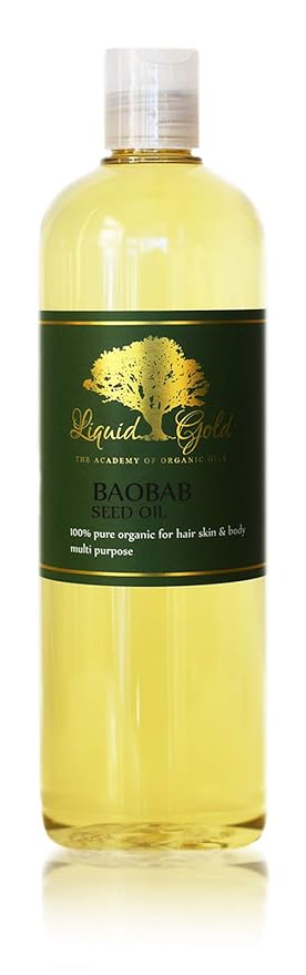 Liquid Gold Inc 16 Fl.oz Premium Baobab Oil Used in Moisturizers Soap Cream Hair Body Product