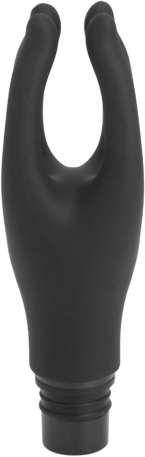 Fascia Massage Gun Head, Replaceable Head 4 Fingers Artifical Hand Silicone Fascia Adult Machines Attachments, Black Caliber 0.71‑0.75in