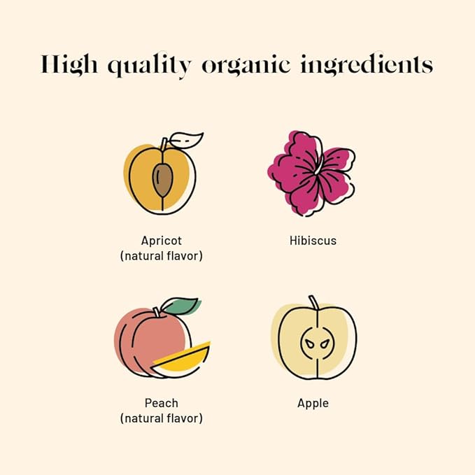 Kusmi Tea - AquaSummer - Organic Blend of Hibiscus, Apple, Apricot & Peach - Caffeine Free Herbal Tea - Enjoy Hot or Iced - Loose Leaf Tea - Tin Box of 3.5 oz - Quantity for about 50 cups