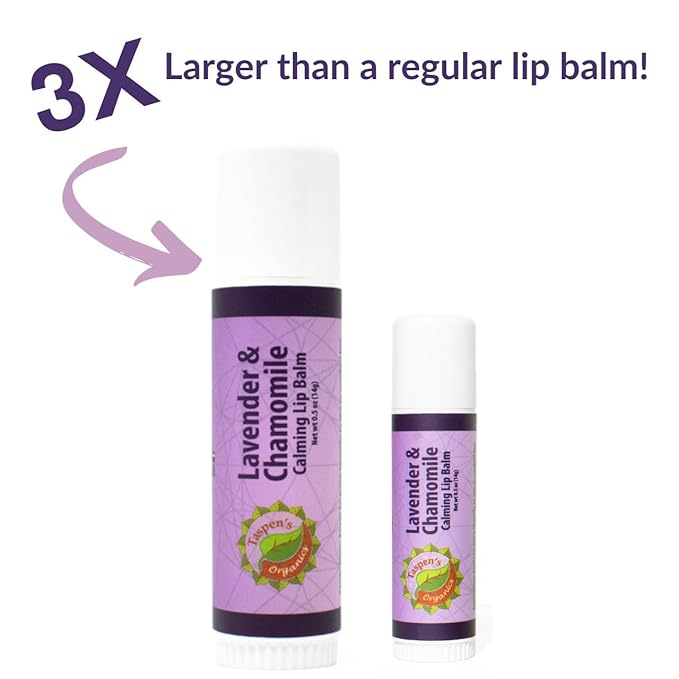 Intensive Hydration Lip Balm - All Natural Lip Balms & Moisturizers- Soothing Relief - Large Size - Cruelty-Free (Lavender)