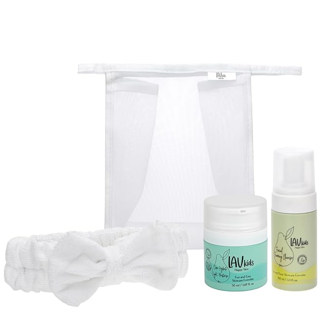 Moisturising Skincare Bundle- Foaming Facial Cleanser 100ml & Face Moisturiser 50ml (green, blue)