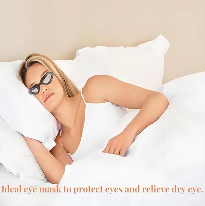 Moisture Chamber Goggles for Dry Eye Relief，Post Eye Surgery Recovery and Eyes Protection, 3D Care Moisturizing Eye Mask with Air Holes