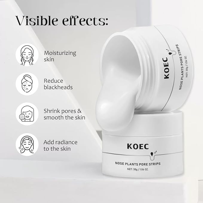 Blackhead Remover Mask, Pore Cleaner, Blackhead Removal Mask for Nose, Face and Chin, 30g Silica Gel, 60 PCS