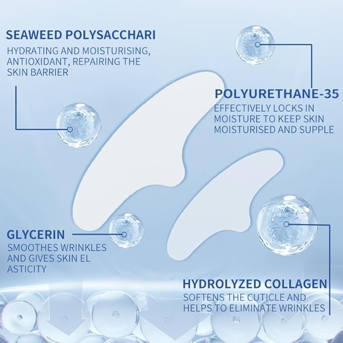 10pcs Masks | Collagen Forehead Anti-Wrinkle Treatments | Jelly Touch Mask | Skin-Friendly Hydrogel for Deep Hydration, Firming & Fine Line Reduction, Targets Forehead Wrinkles & Frown Lines