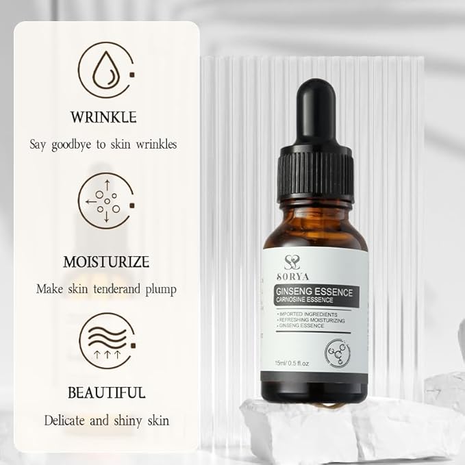 Korean Red Ginseng Skin Care Set of 8 Anti-Aging Skincare Routine Serum, Toner, Lotion Pore Cleanser, Hydrating Moisturizer For Most Skin Types