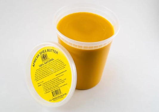 RA Cosmetics 100% Pure and Natural African Shea Butter - Handcrafted Moisturizer with Essential Vitamins for Radiant Skin and Luscious Hair - 32 oz Jar