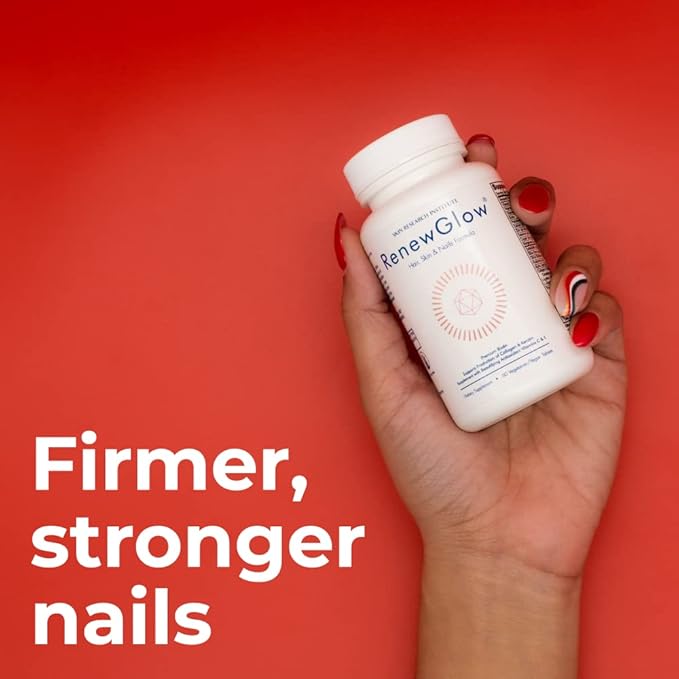 Renewglow Hair Supplement, Proven to Promote Healthy Hair Growth Supports Thicker, Fuller Hair and Healthier Skin, Ages 35 and Up, 2-Pack