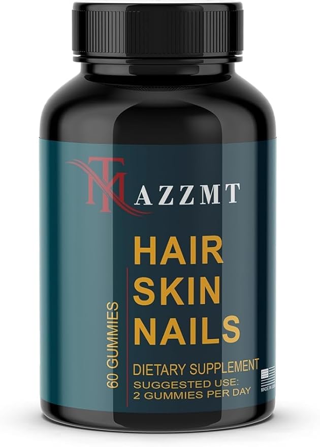 New Hair Skin and Nails Vitamins, 60 Fast-Release Gummies - 1 Bottlea