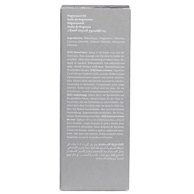 Pure Dead Sea Magnesium Oil Spray - High Concentration Natural Topical Magnesium Spray for Feet, Relaxation, & Muscles (33% MgCl) - Quick Absorption (3.04 Fl Oz)