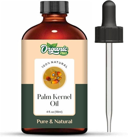 Palm Kernel (Elaeis Guineensis) Oil | Pure & Natural Carrier Oil for Skincare & Hair Care - 118ml/3.99fl oz