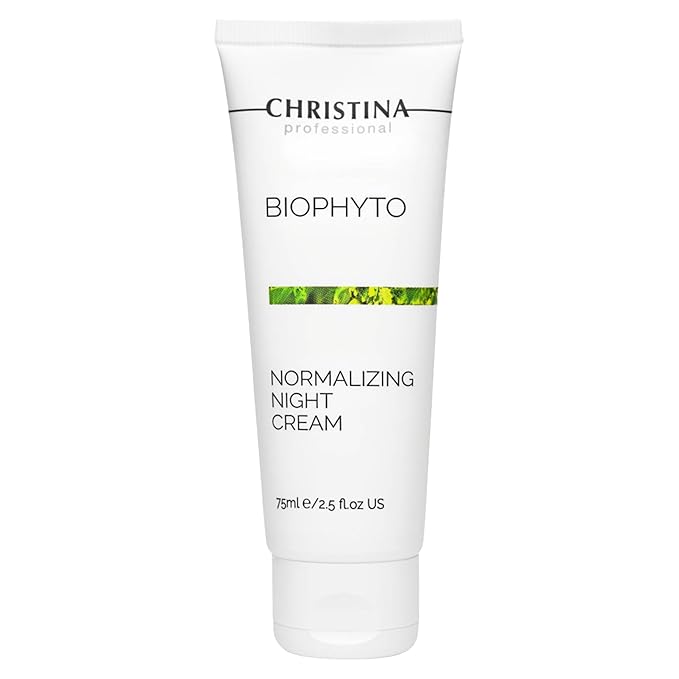 '-CHRISTINA- Bio Phyto Normalizing Night Cream with Hyaluronic Acid & Vitamin E | Stress Reducing& Barrier Strengthening Night Cream for Face for Oily & Combination Skin 75ml