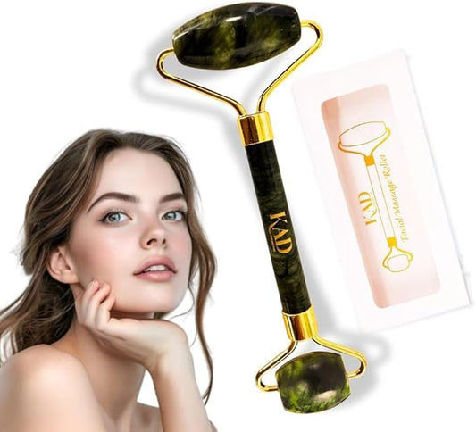 KAD Face Roller for Face Massage Tools 100% Natural Jade Roller Anti-Aging Reduce Puffiness Wrinkles
