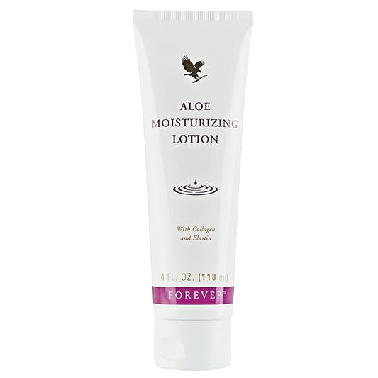 Forever Living - Aloe Moisturizing Lotion, Deep Hydration with Aloe Vera, Collagen, and Elastin, for Hands and Body, 4 fl oz