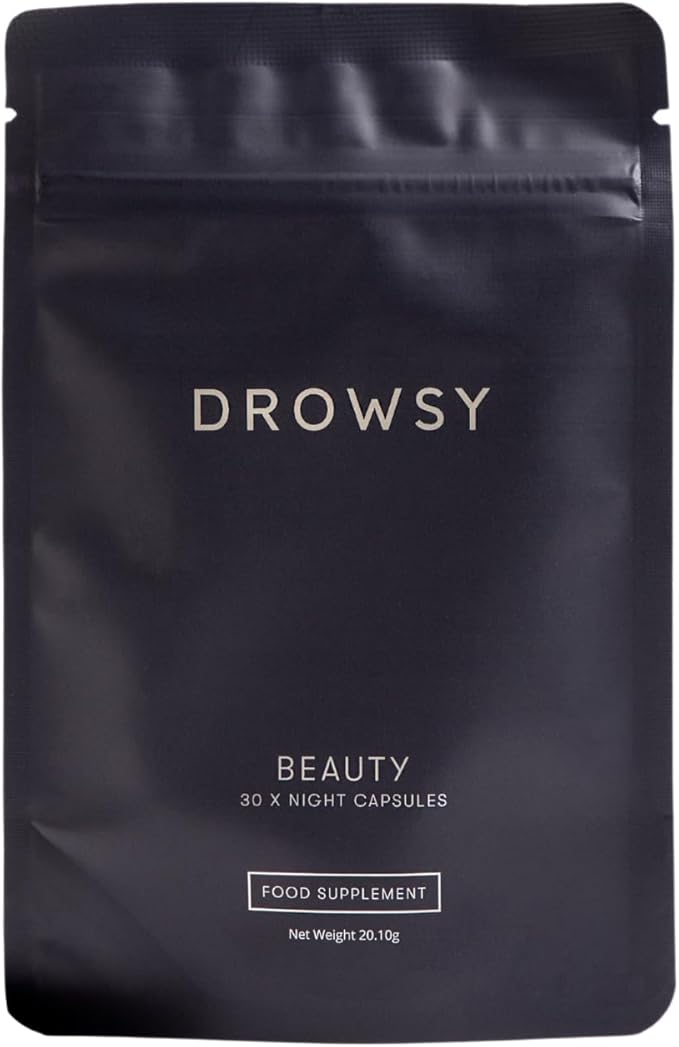 Drowsy Beauty – Nighttime Skin Hydration & Wellness Supplement with Marine Collagen, Hyaluronic Acid & Vitamin C – Supports Skin Vitality & Relaxation
