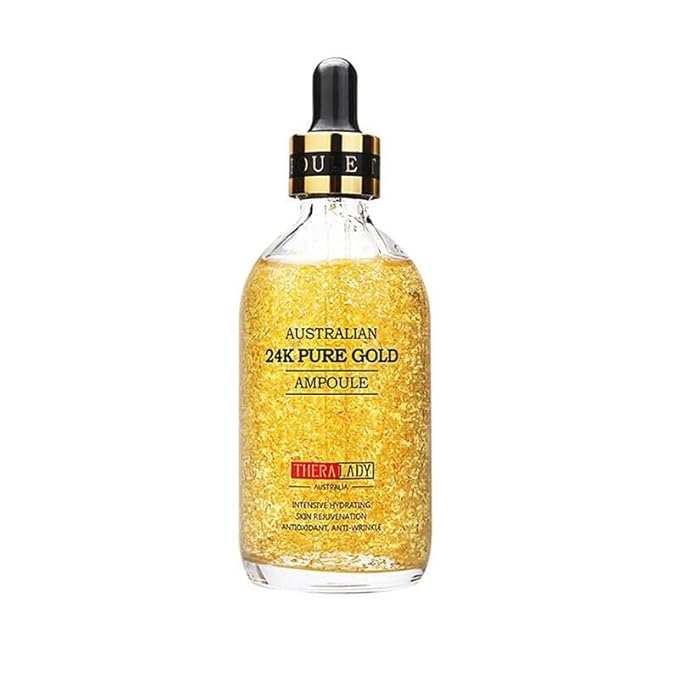 1PC Australian 24K Pure Gold AMPOULE, Hydreating Lifting Moisturizing, Firming Soothing Ampoule Facial Essence, 100ml / 3.4fl. oz