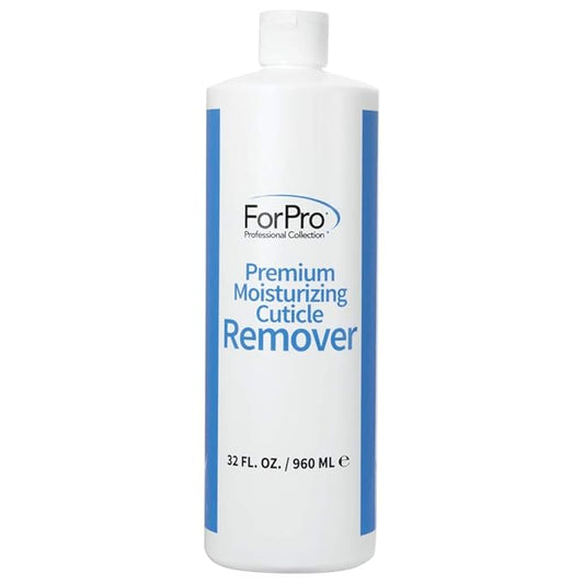 ForPro Professional Collection Premium Moisturizing Cuticle Remover, Softens and Hydrates Cuticles for Easy Removal, Includes Glycerin and Mineral Oil, 32 Oz.
