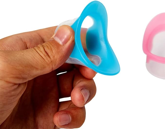 2Pcs Blue and Pink Eye Wash Cup Eye Wash Kit with Storage Container Bath Kit Silicone Eyelash Lid Care for Tired Dry Eyes Effective Eye Cleaner Solution Soothing Tired Eyes