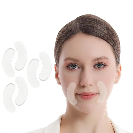 Smile Lines Wrinkle Patches Hydrogel, Reusable Anti-Aging Facial Patches for Mouth, Hypoallergenic Silicone Gel Sleep Face Tape, Smooth Fine Lines and Nasolabial Folds(Smile-3 Pcs)