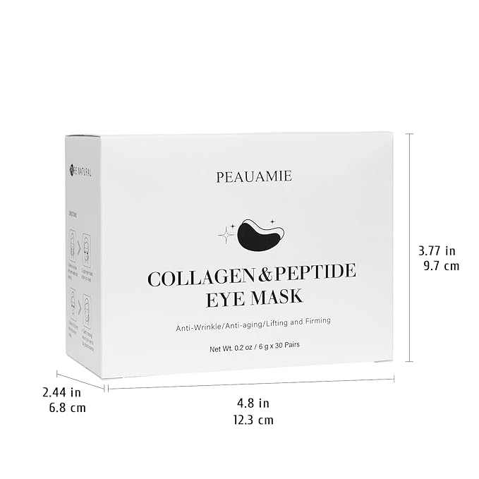 Under Eye Patches with Collagen and Peptide Eye Mask for Dark Circles and Puffiness,Face Mask Skin Care Products 30 Pairs