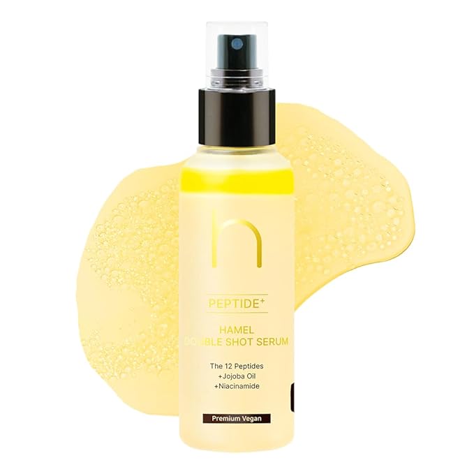 HAMEL Vegan Double Shot 12GF Core Glow Mist Serum, with Peptides, Collagen and Jojoba Oil, Glow Elasticity Spray Serum for Younger Looking Skin, All in One Care, 3.38 fl.oz.