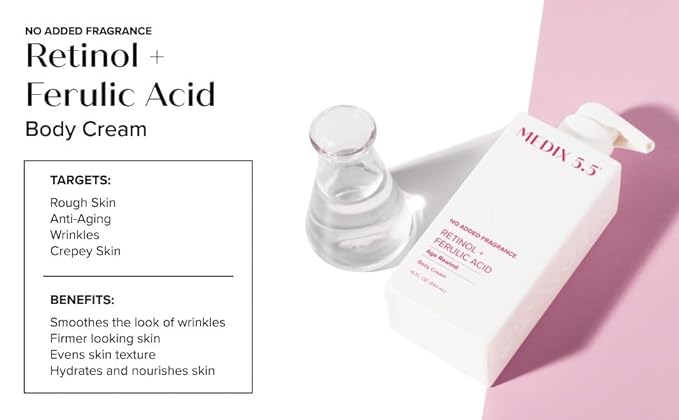 MEDIX Fragrance Free Retinol Body Lotion Crepey Skin Care Treatment | Firming Body & Face Moisturizer | Anti Aging Retinol Cream For Face Targets Look Of Crepe Skin & Wrinkles, 2-Pack