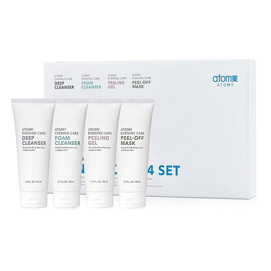 Ato-my Evening Care 4 set - Evening Care Foam Cleanser + Deep Cleanser + Peeling Gel + Peel-Off Mask