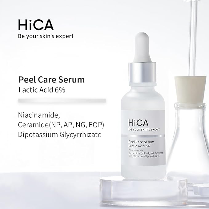 HiCA Peel Care Serum 6% Lactic Acid 28ml Keratin Care No Additives Moisturizing AHA Sensitive Skin Facial Peeling Solution