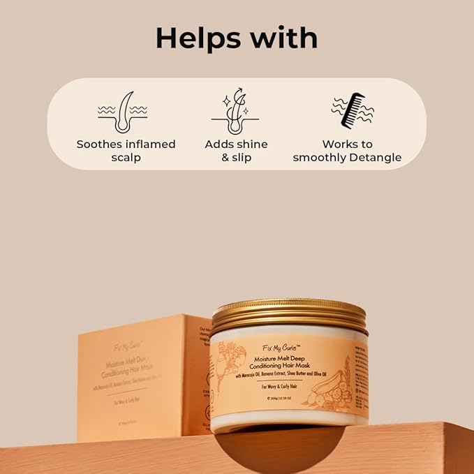 Moisture Melt Deep Conditioning| Hair Mask for Dry, Damaged, and Chemically Treated Hair| 8 Magical Oils, Shea Butter, Vitamins| Pro-Keratin Bond Repair |Weekly Revitalization, (10.58oz)