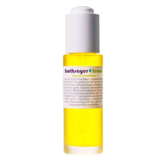 Living Libations - Organic Soothsayer Face Serum | Natural, Wildcrafted, Vegan Clean Beauty (1 fl oz | 30 ml)