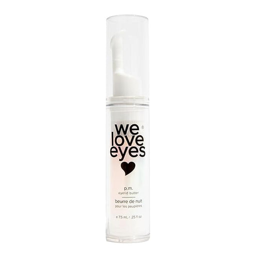 We Love Eyes - P.M. Eyelid Butter - Night time eye cream to lock moisture in while you sleep. Improve fine lines, dark circles, & puffy eyes while asleep
