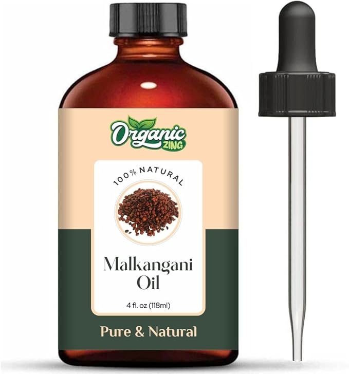 Malkangni Seed (Celastrus paniculatus) Oil | Pure & Natural Carrier Oil for Massage, Skin Care, Hair Care - 118ml/3.99fl oz
