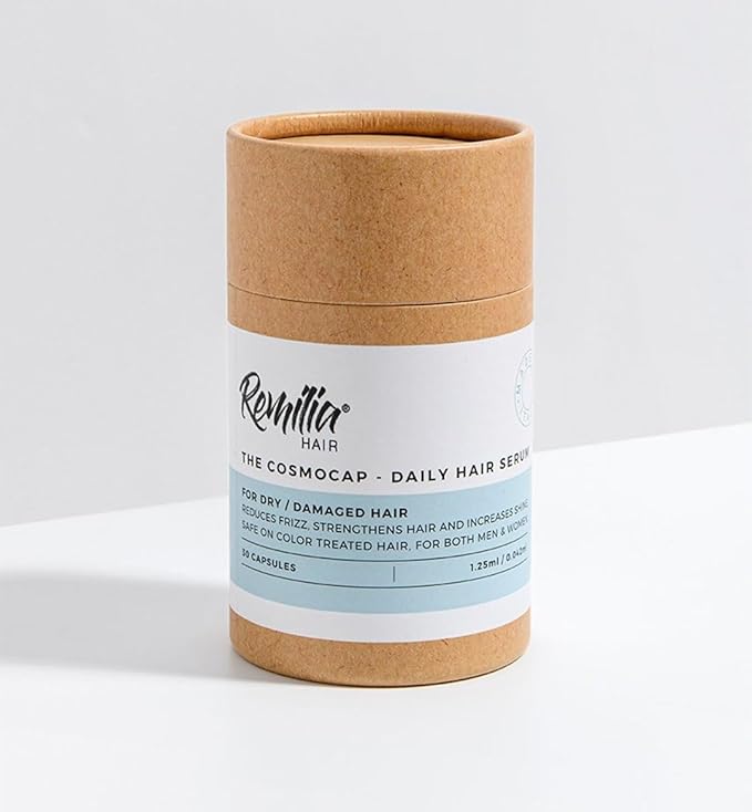 Remilia Hair Serum for Frizzy and Damaged Hair – Keratin, Silk Protein & Vitamin B5 – 30 Capsules – Anti-Frizz, Repair & Smooth Finish