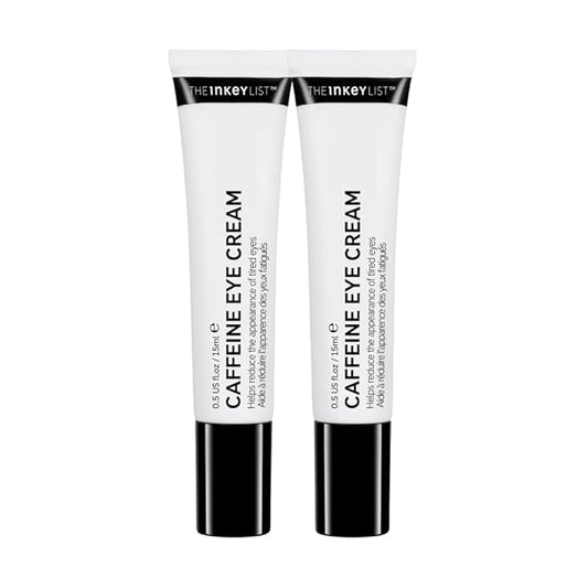 The INKEY List Caffeine Eye Cream Duo, Reduce Eye Puffiness and Dark Circle, Blur Fine Lines, 0.5 fl oz (2 Pack)