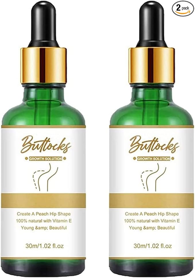 2PCs Hiplift Buttocks Essential Oil, Butt Firming Enhancement Essential Oil for Women, Natural Herbal Hip Lift Up Massage Oil, Hip Butt Firm Essence, Butt Cellulite Removal