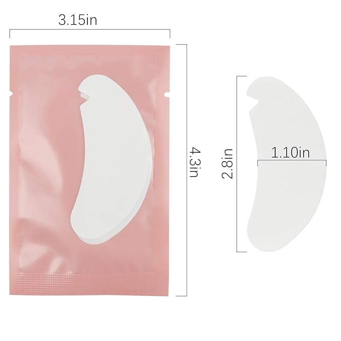 100 Pair V Shape Under Eye Gel Pads Hydrogel Eye Patches For Eyelash Extension, Lint Free Under Hydrogel Eye Mask Pads Lash Extension Supplies(Pink)