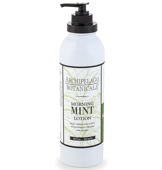 Archipelago Botanicals Morning Mint Lotion, Energizing and Invigorating Lotion for Smooth Skin, Scented Body Lotion Free from Parabens, Phthalates and GMOs (18 oz)