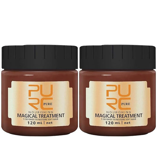 2 Pcs 120ml PURC Magical Hair Mask - 5 Seconds Repairs Damage, Advanced Molecular Repair for Roots, Keratin Treatment & Conditioner for Dry & Damaged Hair