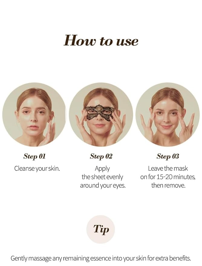 X Prossence Eye Lifting Mask – 7 Pack (8 mL Each) | Firming & Revitalizing Under Eye Treatment for Puffiness, Fine Lines & Dark Circles | Peptides + Fig Extract