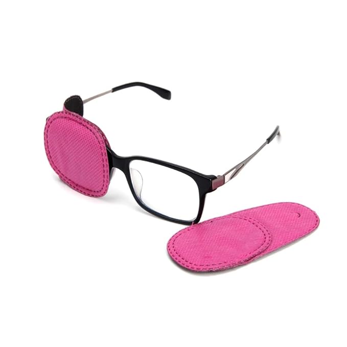 12PCS Amblyopia Eye Patch For Glasses, Children Weak Eye Patches for Strabismus Amblyopia, No irritation to skin (6 Pieces Pink, 6 Pieces Blue)