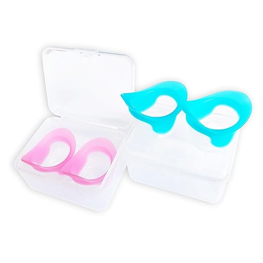 Silicone Eye Wash Cups, Eye Wash Bath for Refresh and Clean Tired Eyes, 4 Pcs Updated Version Pink and Blue with 2 Storage Containers