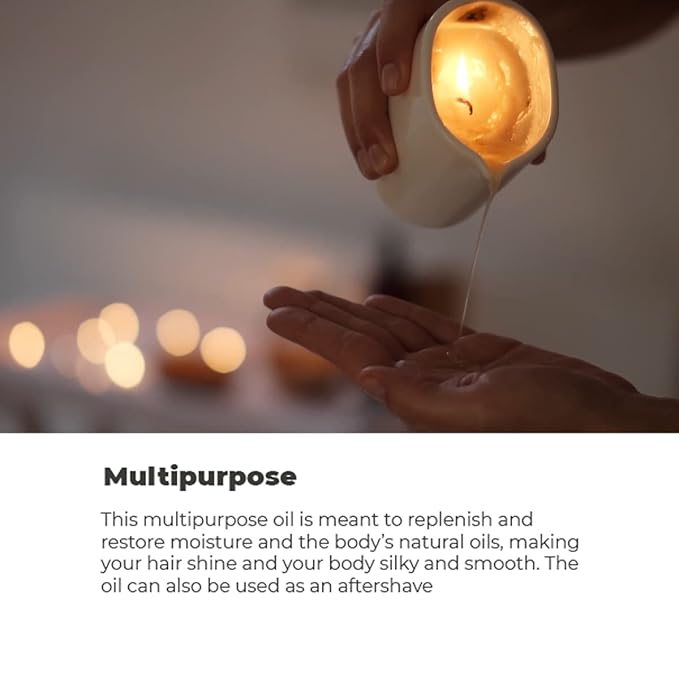 Anti-Aging Oil for Face, Beard - Multi-Use Organic Body Oil for Massage, Nails, Hair – Contain Avocado, Hemp, Flaxseed, Sunflower Oil - Moisturizer for Dry Skin, Scalp for Men Women - 2oz