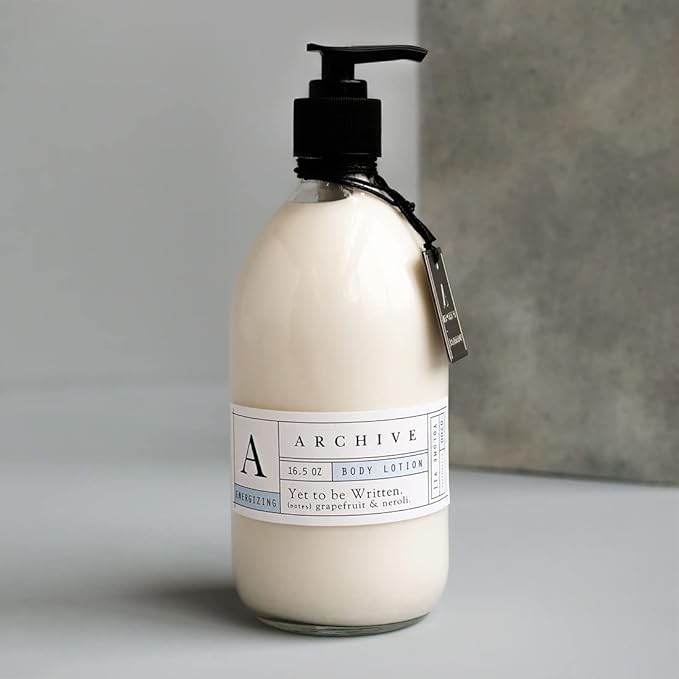 Archive Yet To Be Written Body Lotion Natural Moisturizing Lotion for Men & Women Lightly Scented 16.5 oz