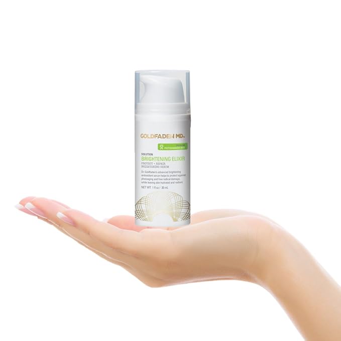 GOLDFADEN MD Brightening Elixir | Serum w/Vitamin C, Ferulic Acid, Vitamin B & Vitamin E | Helps Aid Against The Appearance Of Photoaging | Leaves Skin Feeling Hydrated & Looking Radiant 1fl oz