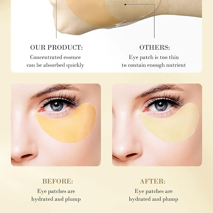 Senana MarinaUnder Eye Masks, Eye Lines And Moisturizing Eye Patches, Moisturizing, Nourishing, Improving Eye Bags, Dark Eye Circles, Under Eye Gel Pads with Collagen Hyaluronic Acid (60 Pieces) (Deep Seaweed Collagen)