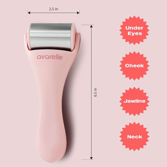 AVARELLE Ice Roller for Face | Women Eye Roller & Face Massager for Puffy Eyes | Face Ice Roller & Cold Skin Care Tools for Puffy Eyes & Dark Circles | Lymphatic Drainage Massager Face by Spot Tech