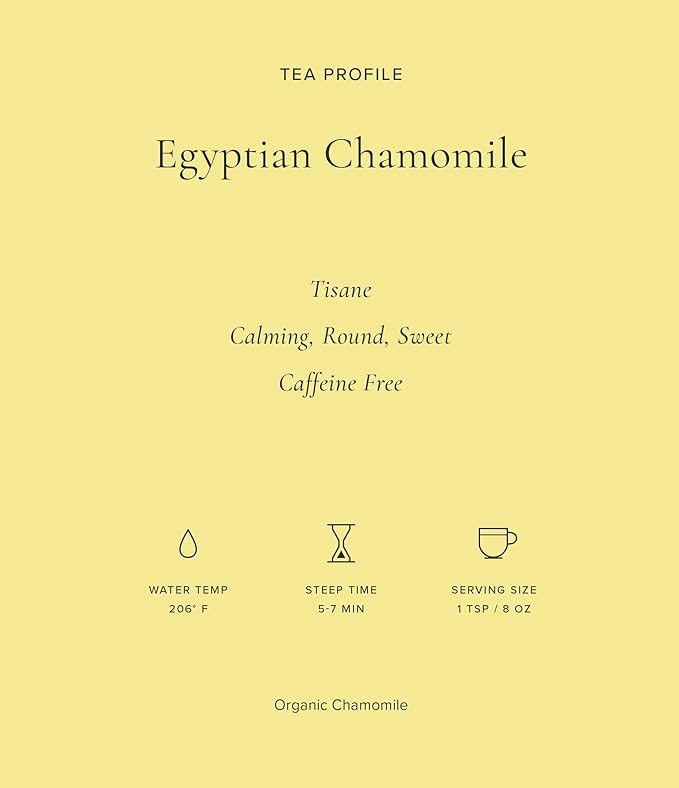 Art of Tea | Organic Egyptian Chamomile Tea Bags - Caffeine Free Herbal Tea | 50 Eco Friendly Pyramid Tea Bag Sachets
