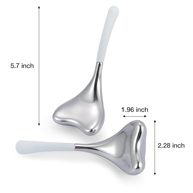 2-in-1 Gua Sha Cryo Sticks, Facial Skin Care Tools for Women Face and Eyes Massage, Unbreakable Stainless Steel Esthetician Supplies, Cooling Spa Ice Globes Roller with Carry Case